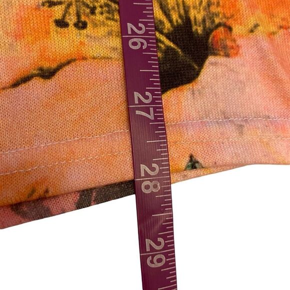 Indigo Soul Floral 3/4 Sleeve Shark bite Hem Top Sz 2XL - Picture 12 of 12